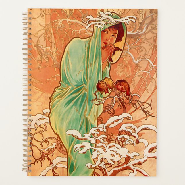 Agenda Alphonse Mucha Art Nouveau Winter (Frente)