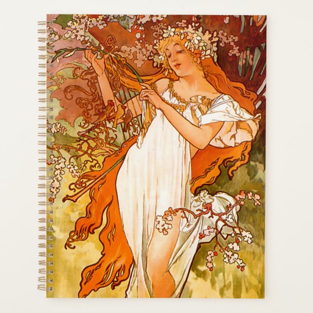 Agenda Alphonse Mucha Primavera (Frente)