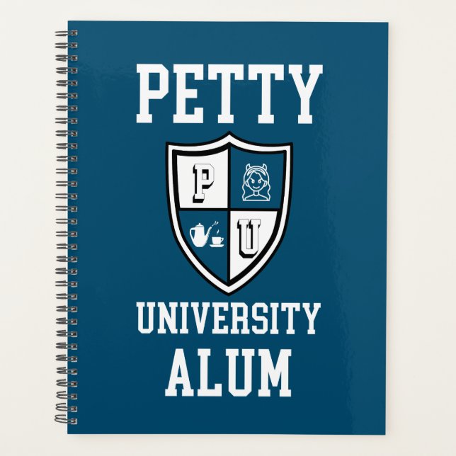 Agenda Alum Blue formando da Universidade de Petty Engraç (Frente)