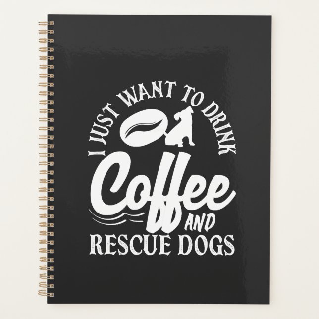 Agenda Amante de Café Beba Café Resgate Cães (Frente)