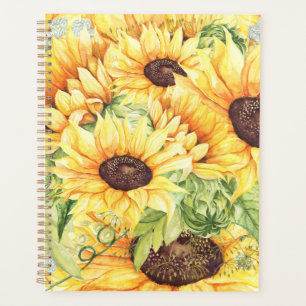 Agenda Amarelo Amarelo Girassóis Verde
