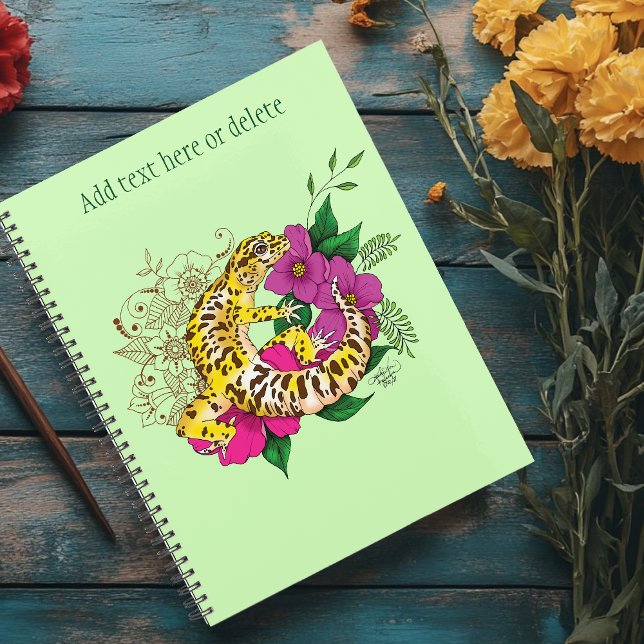 Agenda Amarelo-leopardo Gecko Verde (Criador carregado)