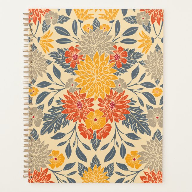 Agenda Amarelo quente, laranja e azul (Frente)