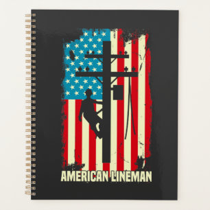 Agenda American Lineman Flag Planner de cabos elétricos