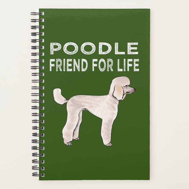 Agenda Amigo De Poodle Para Amizade De Cães De Vida (Frente)