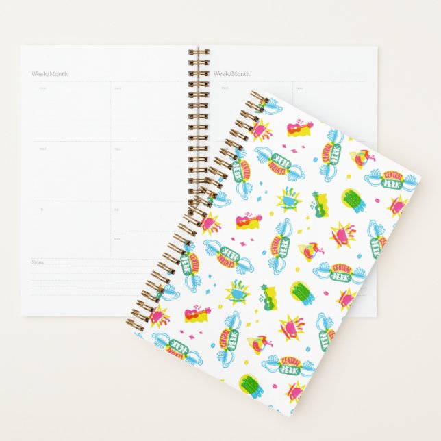 Agenda AMIGOS™ | Padrão Central Perk Neon (Exibição)