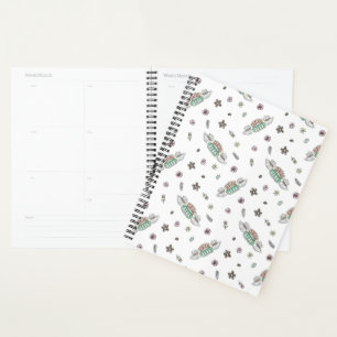 Agenda AMIGOS™ Padrão de Aquarela de Café de Perk C