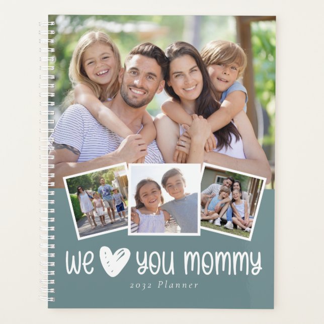 Agenda Amo-Te A Colagem De Fotos De Mamãe (Frente)