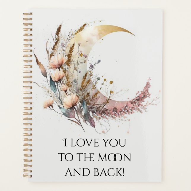 Agenda Amo-te à Lua e ao Planner (Frente)