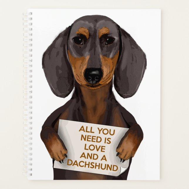 Agenda Amor e Dachshund (Frente)
