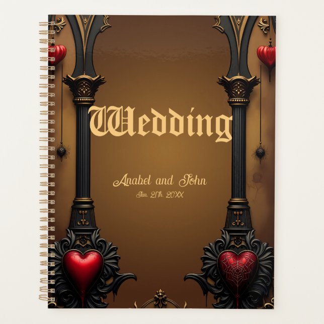 Agenda Amor eterno à sombra da escuridão gótica. (Frente)