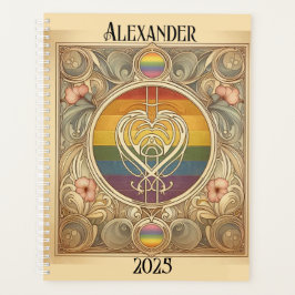 Agenda Amor nos une com Pastel Rainbow