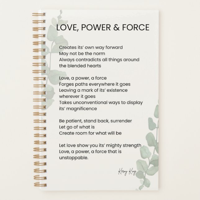 Agenda Amor, Poder, Força Poesia (Frente)