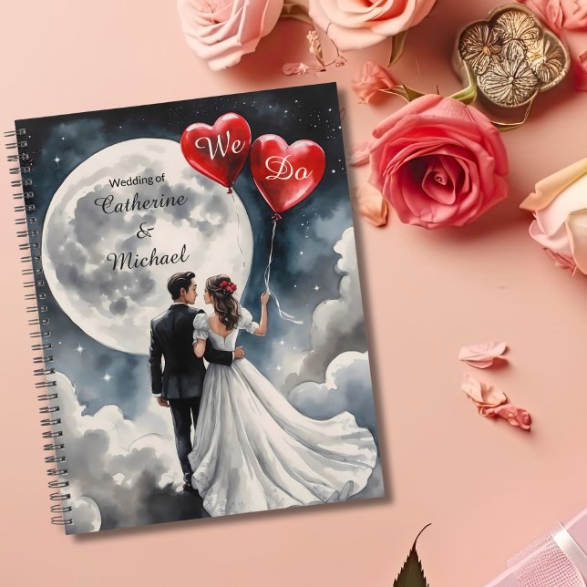 Agenda Amor Romântico No Casamento De Contos De Noite Na  (Angled view romantic fairytale wedding beneath celestial moon stars On Cloud Nine Wedding Planner)