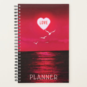 Agenda Amor Sunset - Romântico - Vermelho Negro - Person