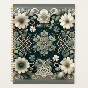 Agenda Amuleto Floral Trevo Celta