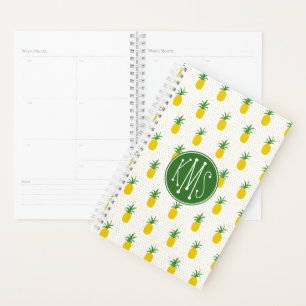 Agenda Ananases tropicais ouros   Monograma