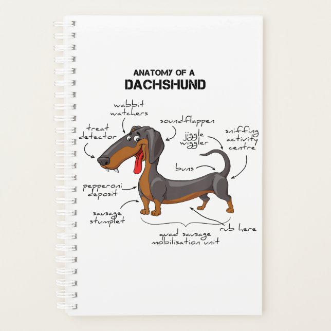 Agenda Anatomy Of A Dachshund - Funny Dog (Frente)