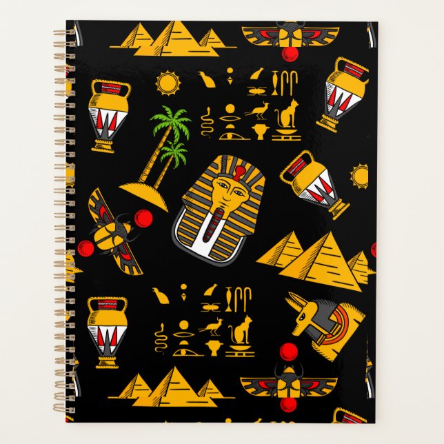 Agenda Ancient  Egyptian Hieroglyphic Pattern Background  (Frente)
