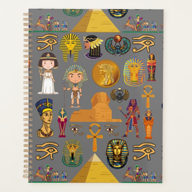 Agenda Ancient Egyptian Hieroglyphic -Pattern Pharaoh  (Frente)
