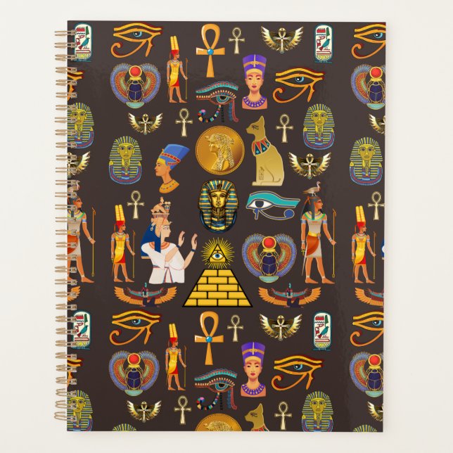 Agenda Ancient Egyptian Hieroglyphic Pattern Symbol       (Frente)