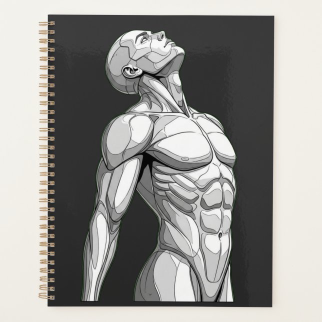 Agenda Android Anatomy: Futuristic Cyborg Daily Planner (Frente)