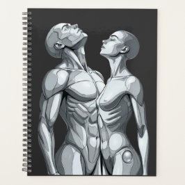Agenda Android Union: Cyborg Couple Futuristic Planner