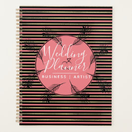 Agenda Anel de Folhas de Palmeira Tropical Faixas de Folh
