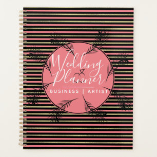 Agenda Anel de Folhas de Palmeira Tropical Faixas de Folh