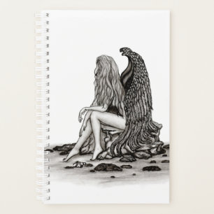 Agenda Angel, perdido no pensamento, Design preto e branc
