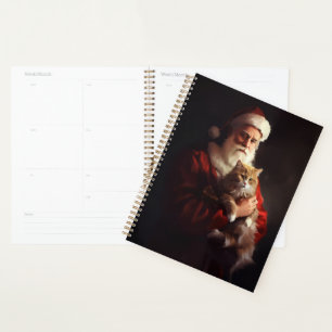 Agenda Angora Gata Santa Claus Festivo