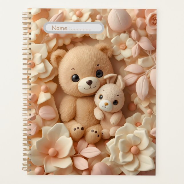 Agenda Animais Bebês FofosPlanejador (Frente)