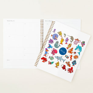 Agenda Animais da Vida Marinha Personagens Coloridos do O