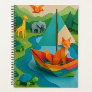 Agenda Animais Dobrados da Floresta – Vida Selvagem Color