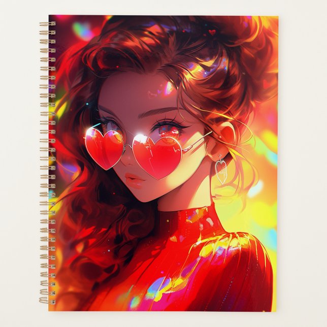 Agenda Anime Girl Hearts (Frente)