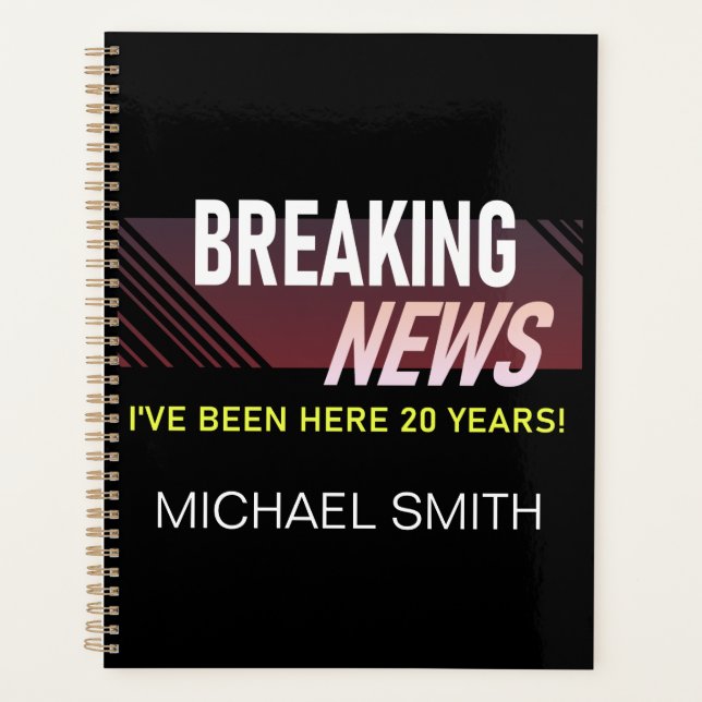 Agenda Aniversário de Trabalho de 20 anos 20 funcionários (Frente)