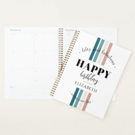 Agenda Aniversário design minimalista em cores pastosas