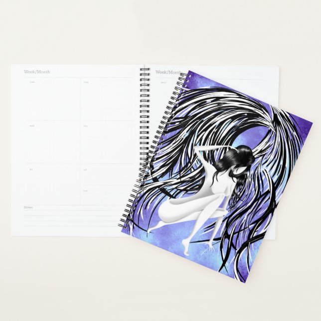 Agenda Anjo Caído Azul Monocromático (Exibição)