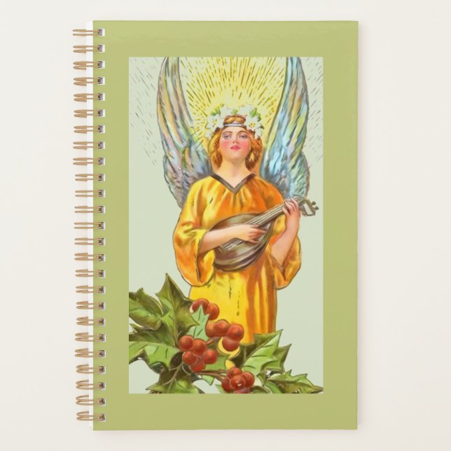 Agenda Anjo Com Azevinho E Bandolim  (Frente)