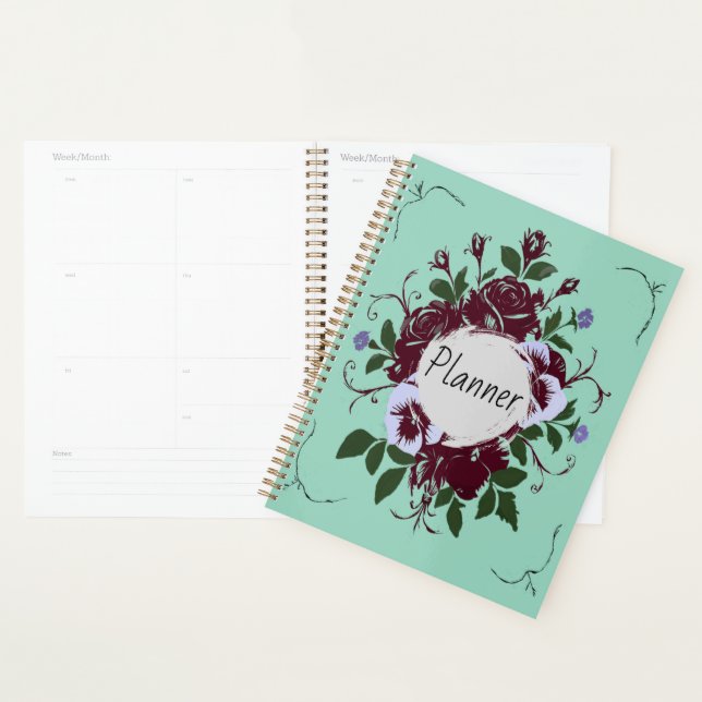 Agenda Annuel Botanique – Bouquet violetttes (Exibição)