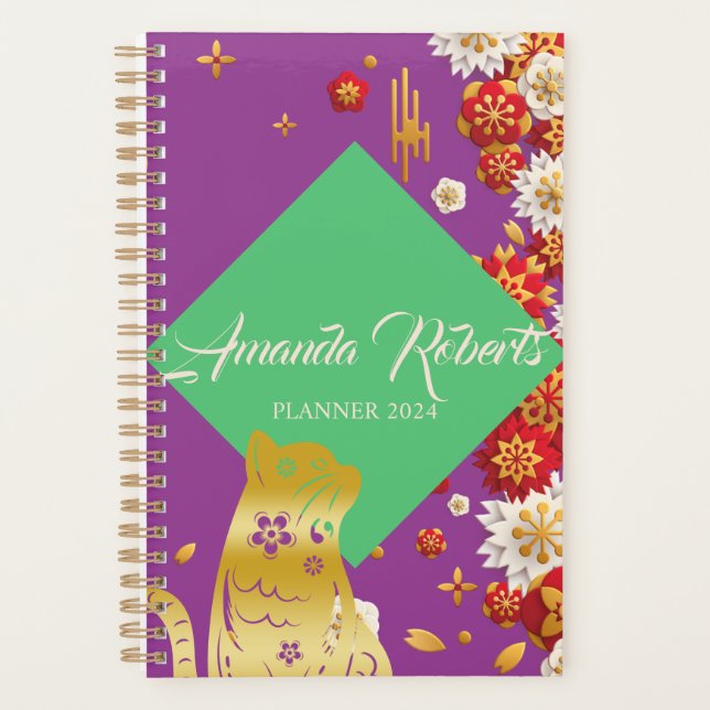 Agenda Ano Do Planeador De Flores Cat 2024 (Frente)