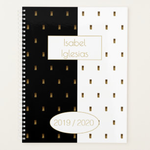 Agenda Ano Personalizado 2019 2020 Monograma Dourado Bran
