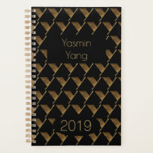 Ano Personalizado 2019 Monograma Dourado Preto Y E