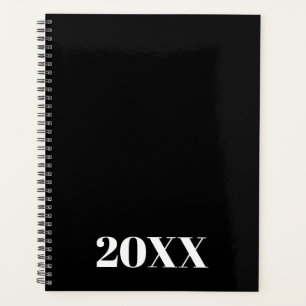 Agenda Ano personalizado da tipografia moderna branca-neg