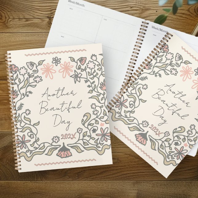 Agenda Another Beautiful Day Floral Illustration Planner (Criador carregado)