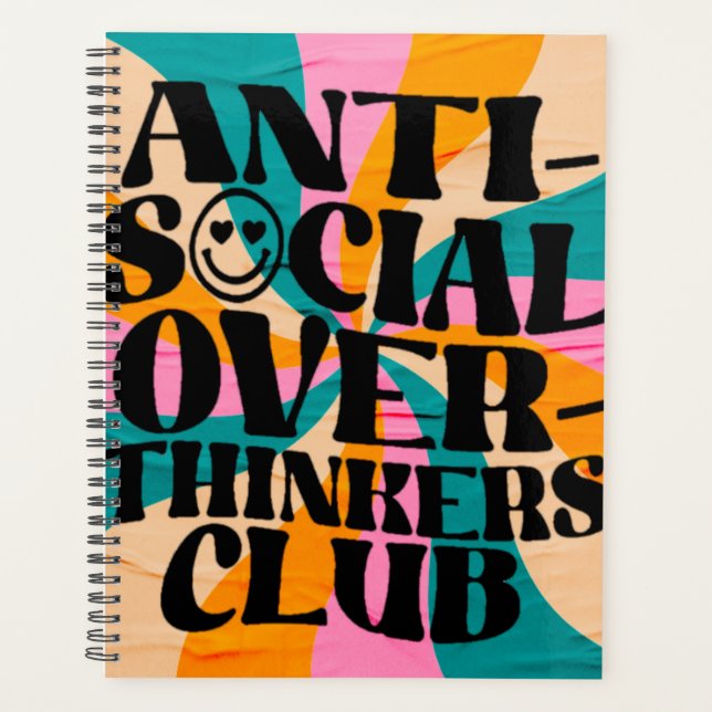 Agenda Anti social overthinkeners club (Frente)