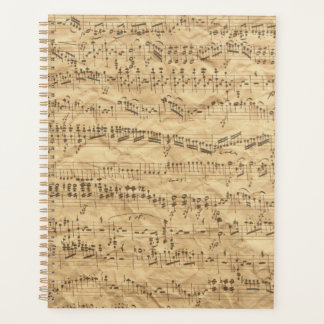 Agenda Antiga Vintage - Folha de Música Antiquada - 5