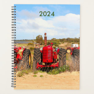 Agenda Antigos tratores - fazenda de máquinas - ano de pl