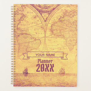 Agenda Antiguamente Vintage World Map Adventurer