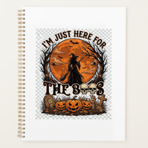 Agenda Apenas Aqui Boos Halloween Bruxa Lua Abóboras_1